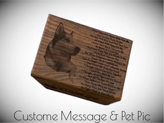 Custom engraved pet picture memorial