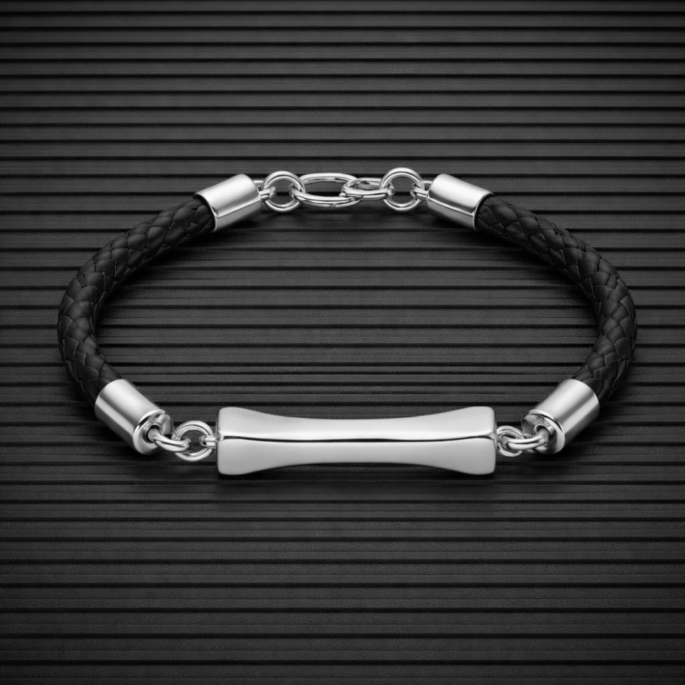 Black pet memorial bracelet
