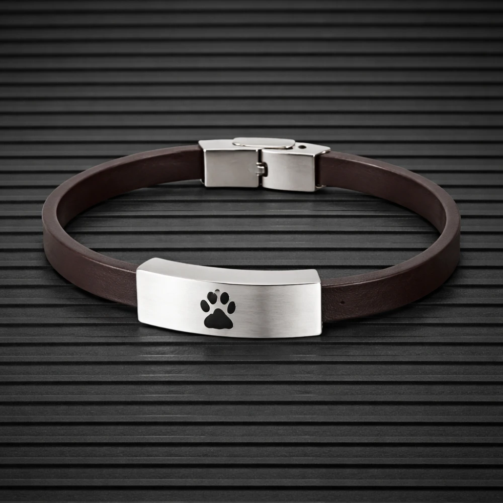 Brown pet memorial bracelet