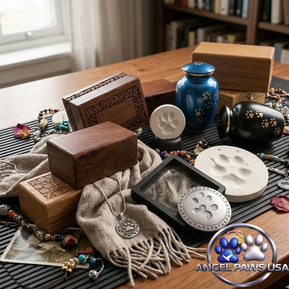Pet urns and cremation jewelry memorial options