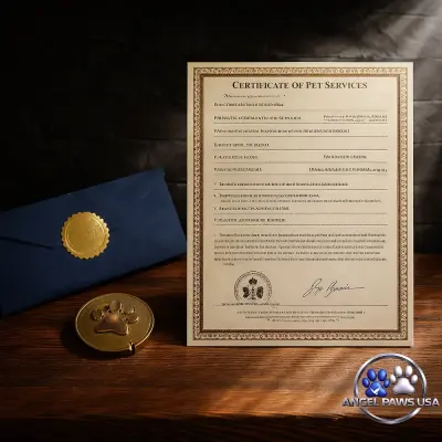 Simple Plus communal pet cremation package with certificate and 3D resin paw print