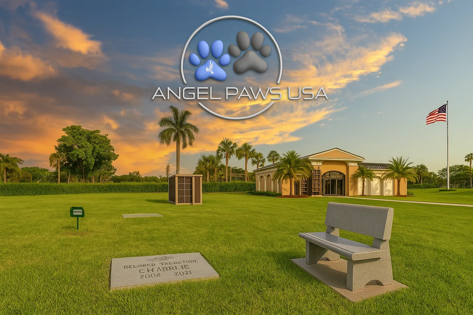 A peaceful pet cemetery where families can visit their companions