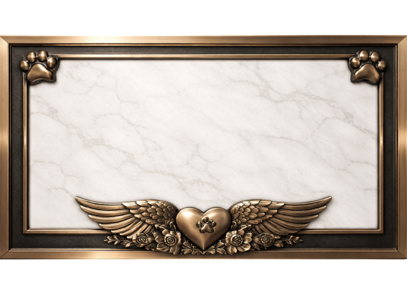White Gold Angel plaque style